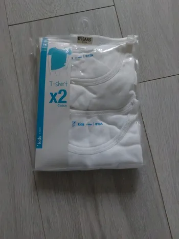 2 t-shirts blanc