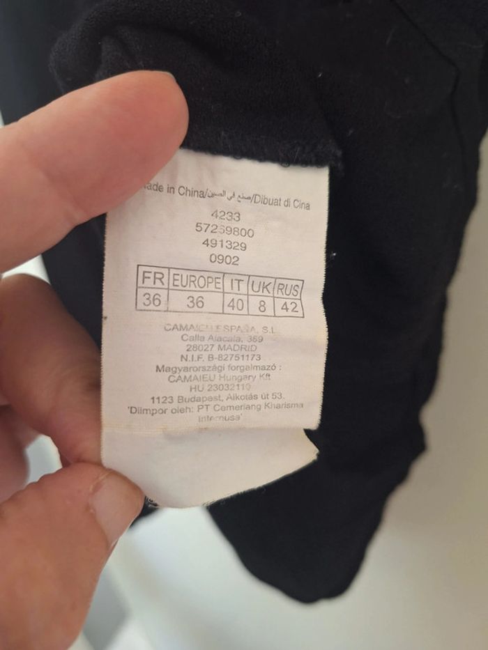 Très belle robe noir Camaïeu taille 36 - photo numéro 3