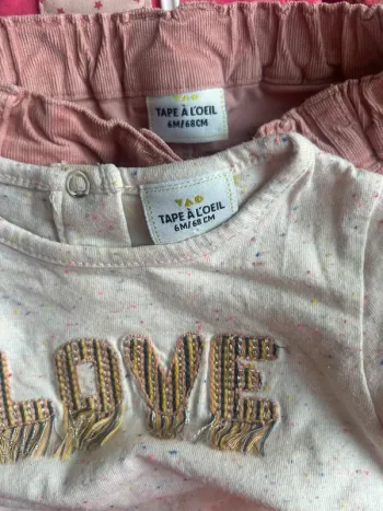 Tee shirt manche longue jean velour