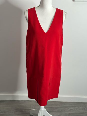 Robe rouge en laine vierge Roberto Musso Vintage T40 L