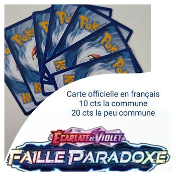 Carte pokémon officielle à l'unité faille paradoxe