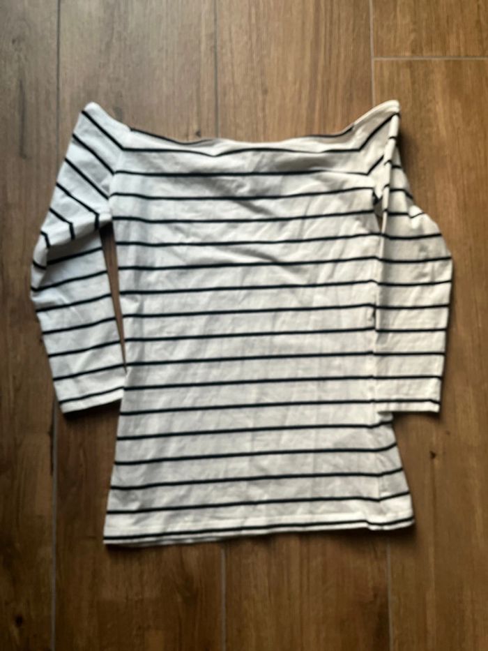 T-shirt H&M marinière taille S - photo numéro 3