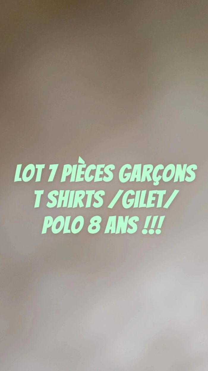 Lot garçons 8 ans