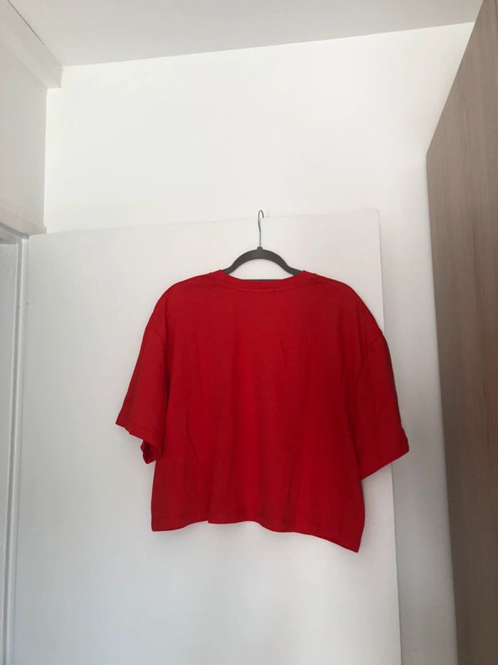 Superbe beau t-shirt court crop loose Zara neuf avec étiquette taille M - photo numéro 7