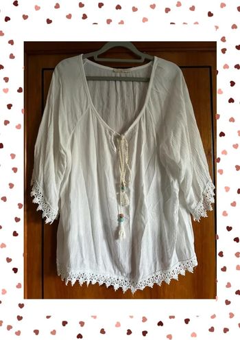 Tunique /blouse blanche Terra di Siena