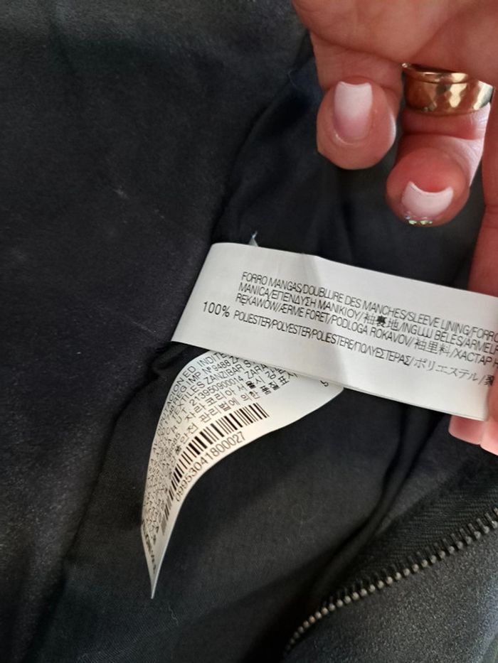 Zara noir veste moto femme 34 - photo numéro 3