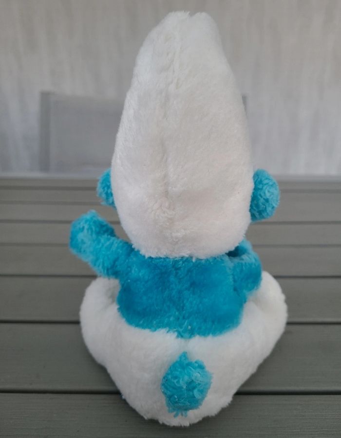 Peluche shtroumpf bleu et blanc - photo numéro 3