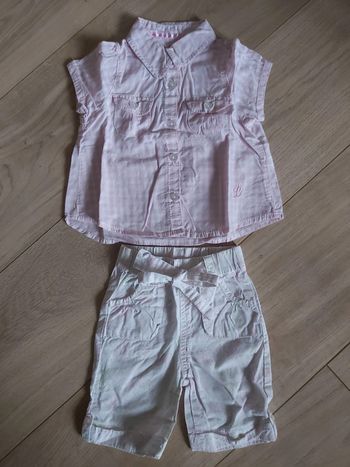 Ensemble chemise et pantalon fille 3 mois en très bon état (78)
