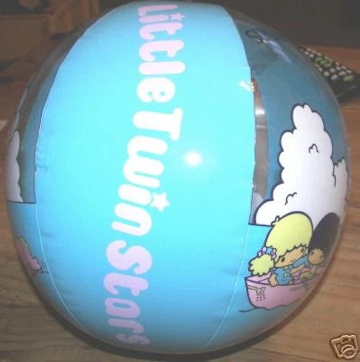 Ballon plage gonflable 35 cm Little Twin Stars barque Sanrio 1976 - photo numéro 3