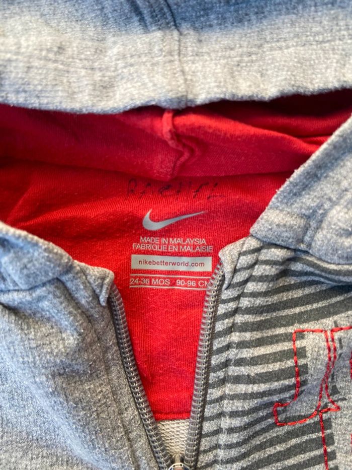 Veste sweat zip garçon 24 mois Nike - photo numéro 2