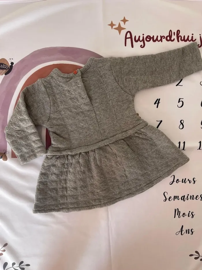 👗Robe bébé fille Absorba – Taille 18 mois / 80 cm – Coloris gris - photo numéro 2