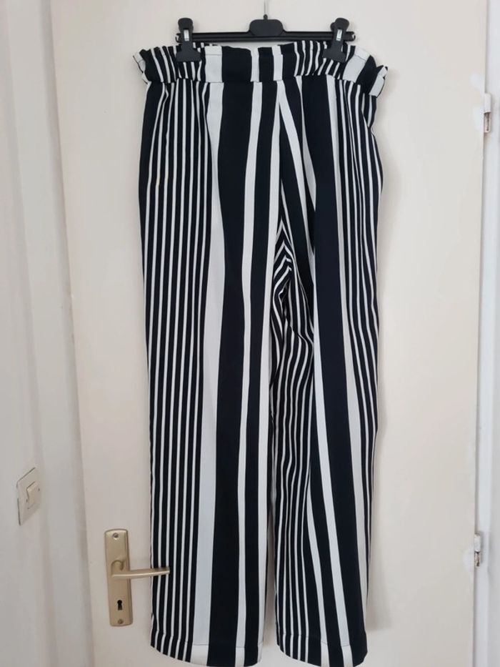 Pantalon fluide jambes larges H& M taille 42 - photo numéro 4