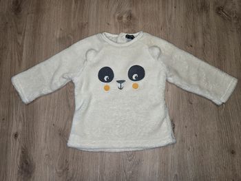 Joli pull ourson en pilou fille 12 mois