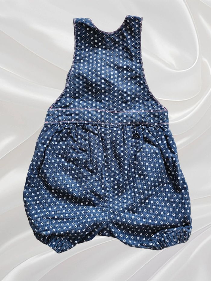 Salopette short bleu marine fille 9 mois - photo numéro 2