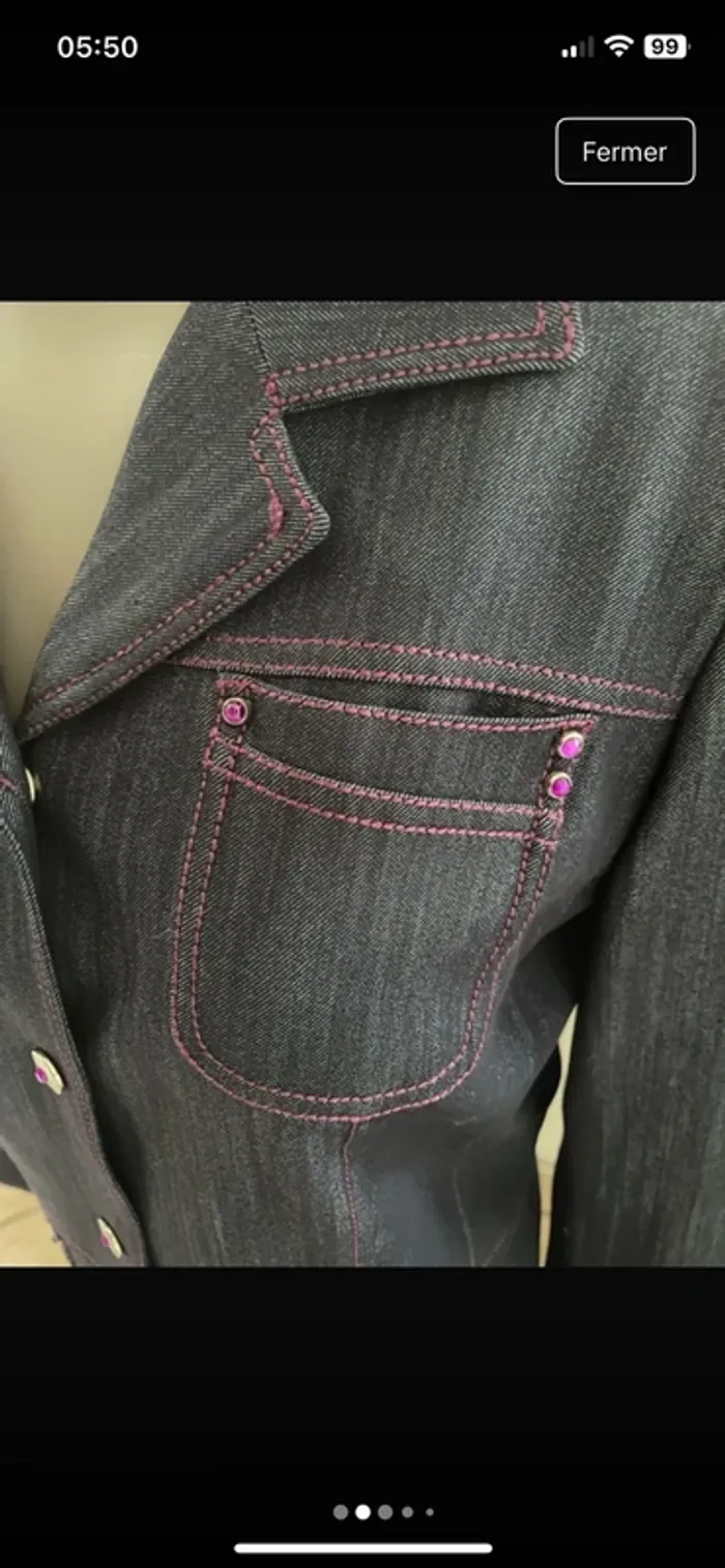💎Petite pépite, magnifique blazer en 38 de la prestigieuse marque Un jour Ailleurs excellent état - photo numéro 2
