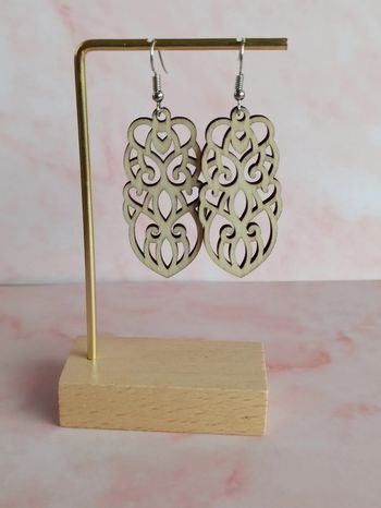 Boucles d'oreilles en bois