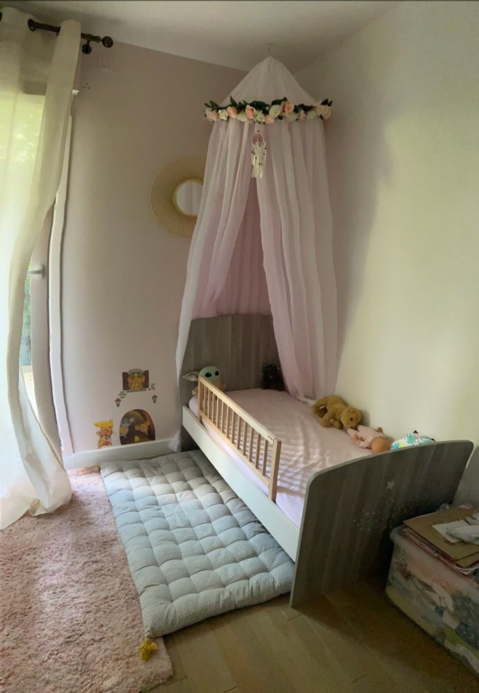 Lit bébé évolutif Hugo (Aubert) en chêne gris - photo numéro 2