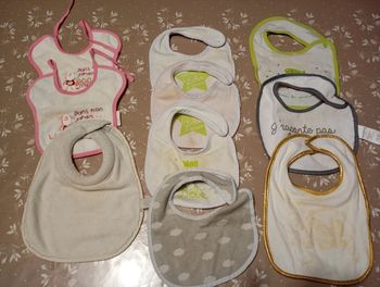 Lot de 10 bavoirs