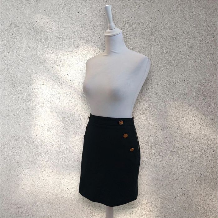 Jupe verte foncée avec boutons dorés Morgan 40 - photo numéro 3