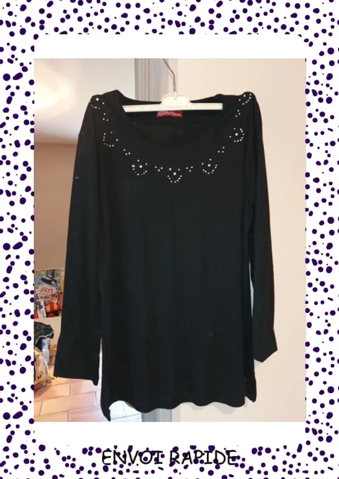 Haut noir manches 3/4
