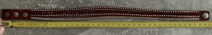 Bracelet multi rangs rouge - photo numéro 4