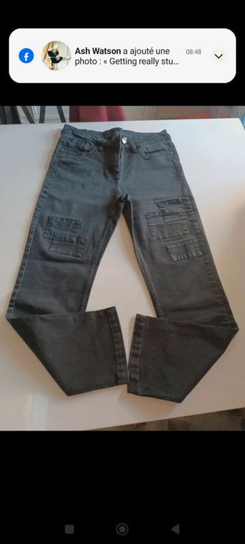 Pantalon jeans femme Miss Captain taille 38 coupe droite