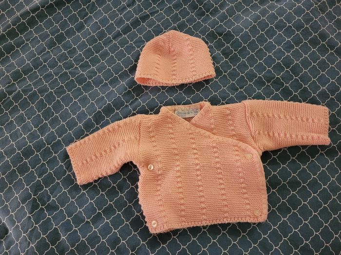 Gilet + bonnet naissance