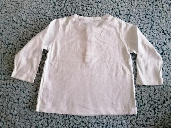 Tee-shirt blanc garçon taille 6 mois - photo numéro 2