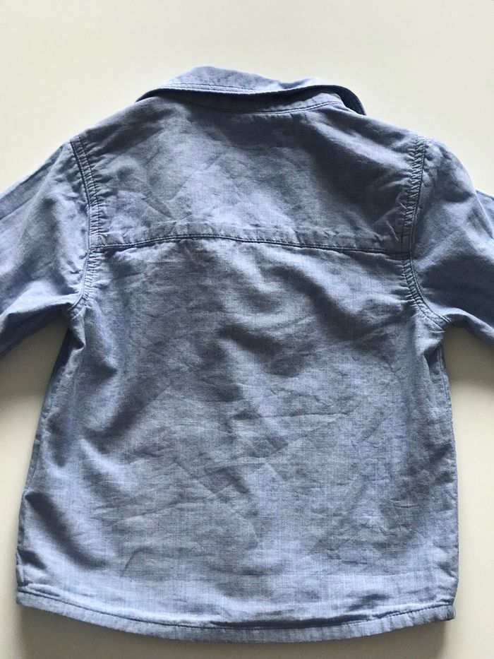 Chemise bébé bleu ciel rayé à l’intérieur 24 mois - photo numéro 3