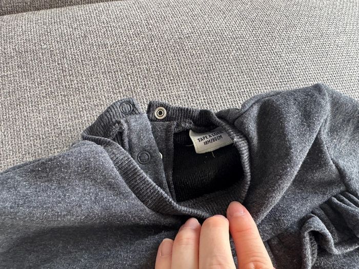 Sweat gris tape a l’œil 18 mois 80cm - photo numéro 2