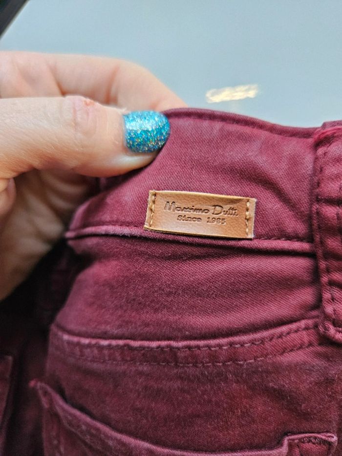 Pantalon bordeaux Massimo Dutti taille 36 - photo numéro 6