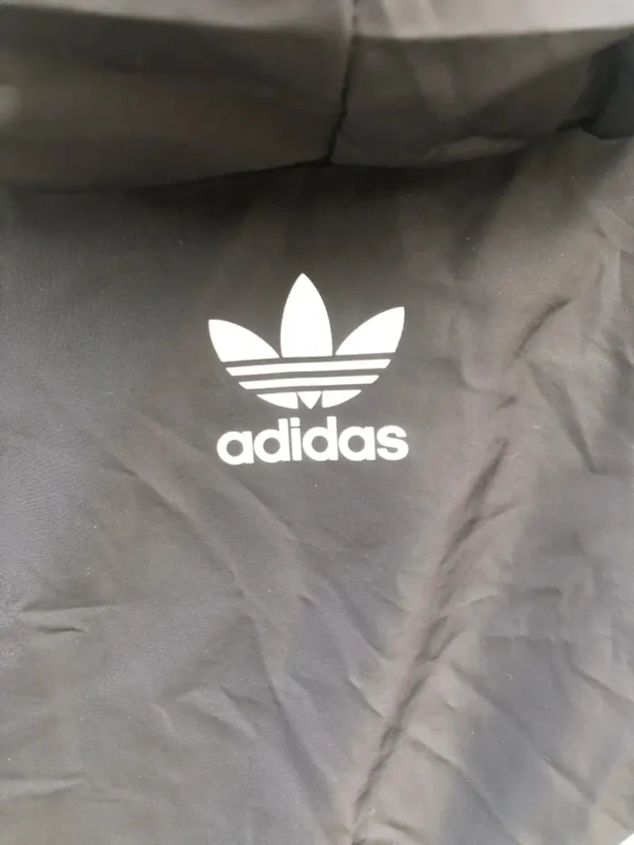 1/4 zip Adidas Mens M windbreaker track jacket brown grey black white - photo numéro 10