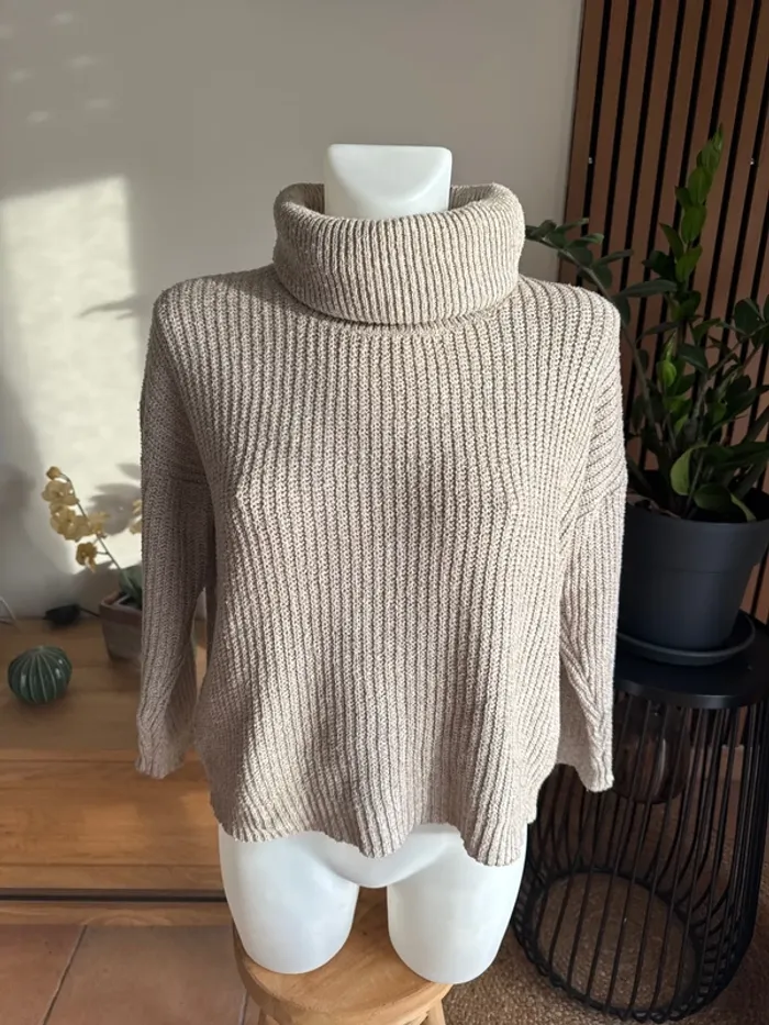 Pull col roulé oversize
