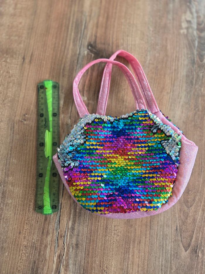 Sac à main fillette à sequins - photo numéro 5