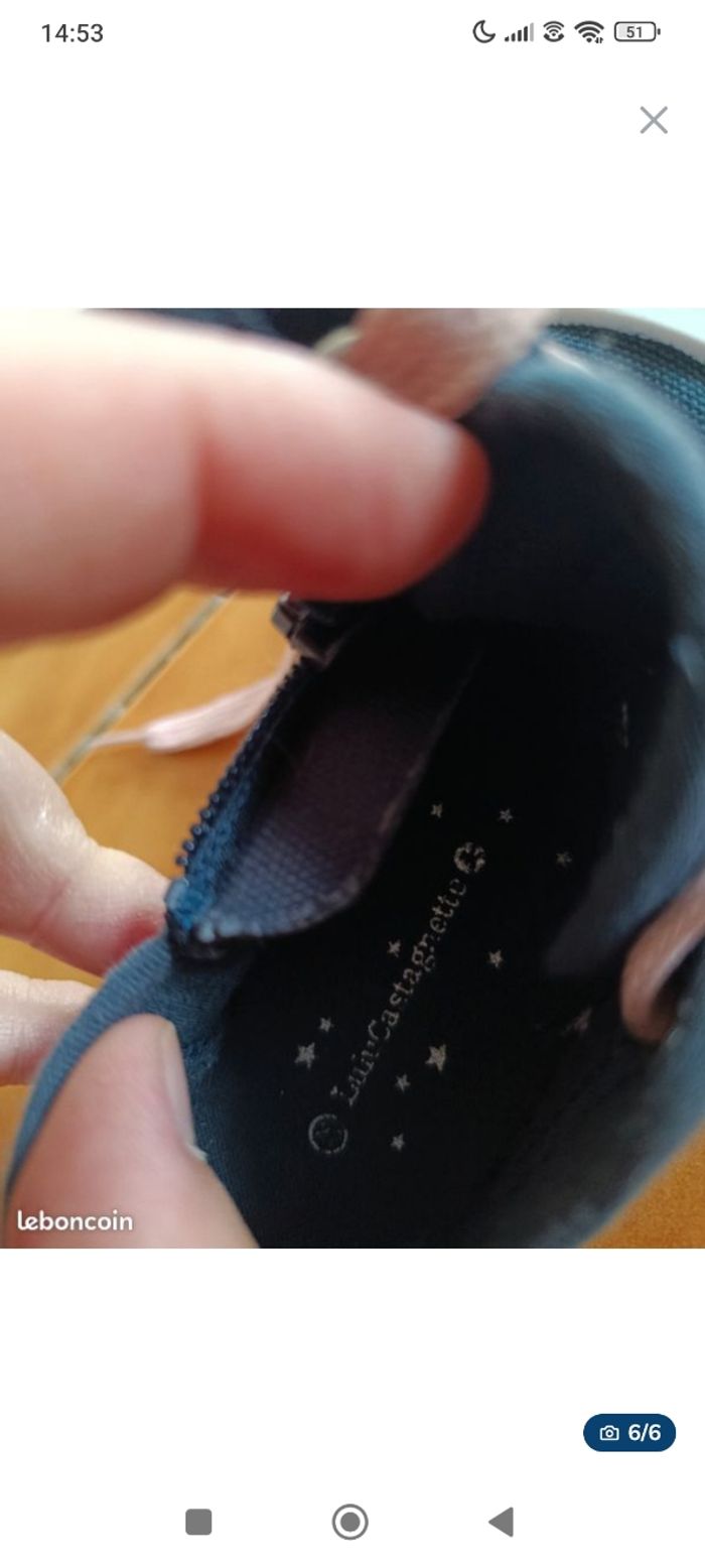 Chaussures bleues lulu castagnette pointure 22 - photo numéro 6