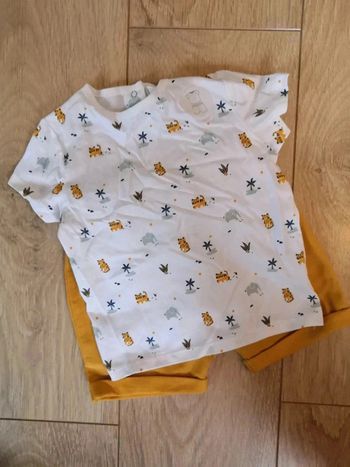 Lot / Ensemble t-shirt short kiabi 12 mois