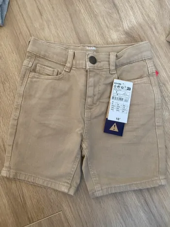 Short beige en jean