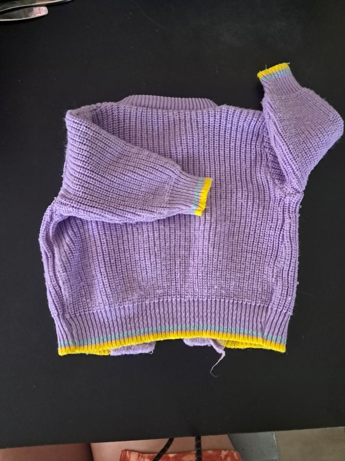 Gilet fait main laine 6 mois - photo numéro 2