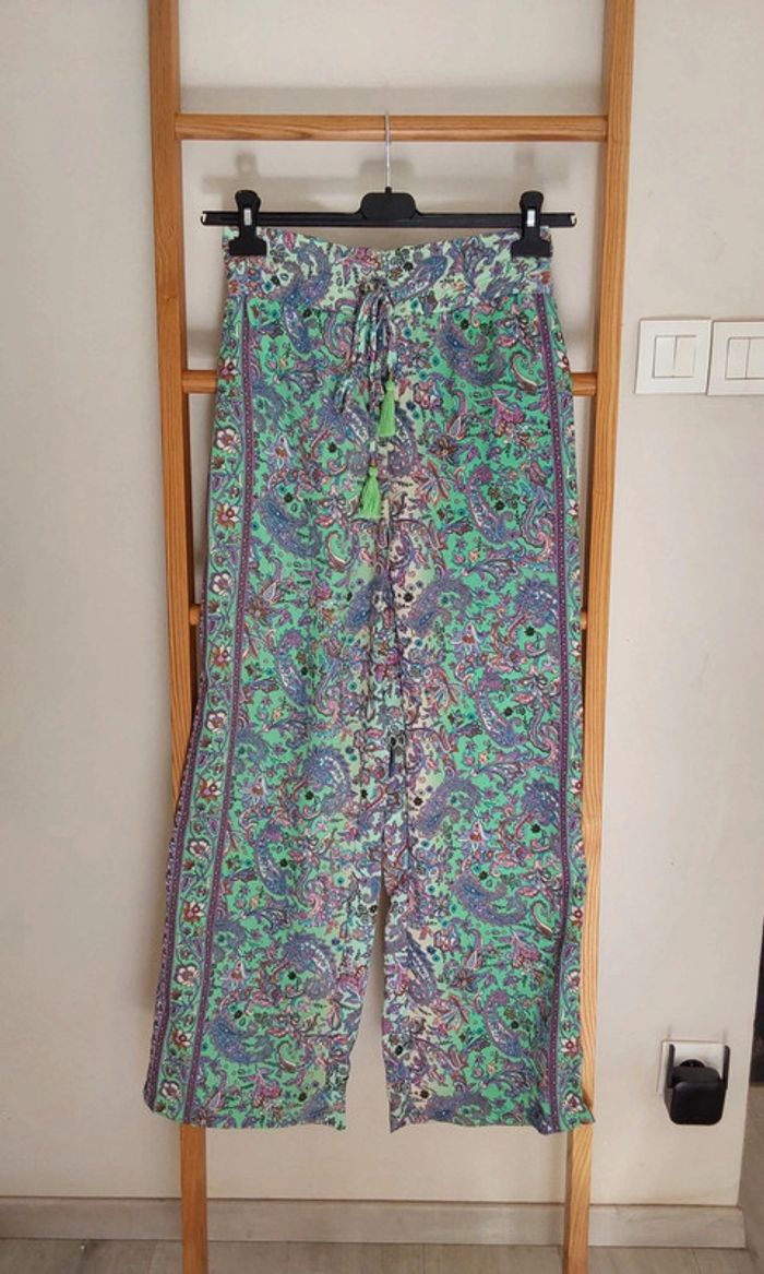 Sarouel neuf soie polyester hippie chic bohème T 36/38 - photo numéro 10