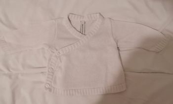 Gilet blanc hiver mixte 3 mois