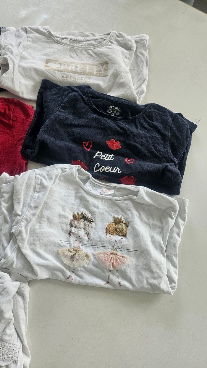 Lot tee-shirt manche longue fille - photo numéro 2
