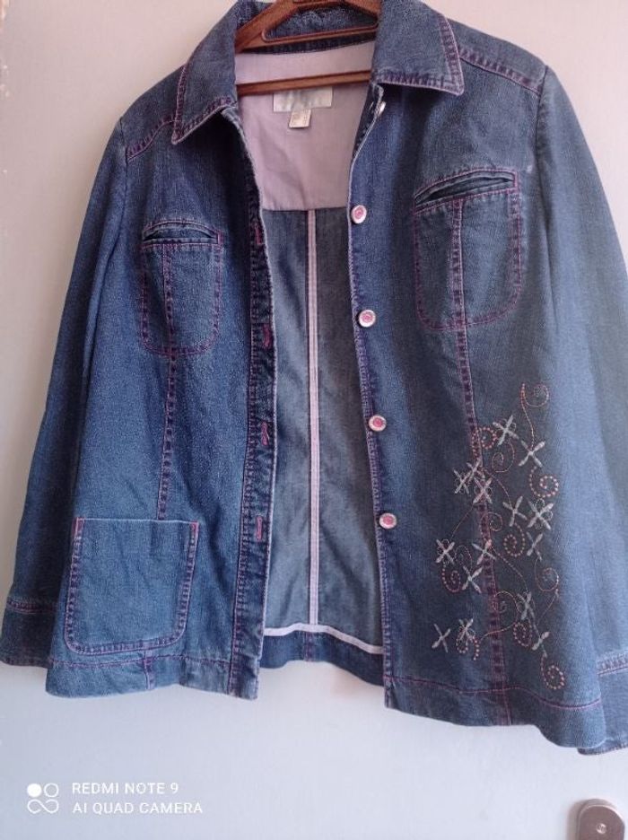 Veste jeans brodé