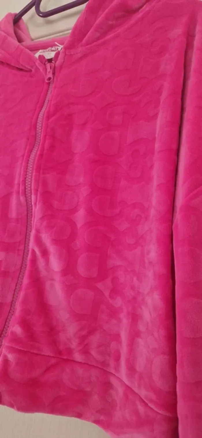 Veste à capuche Barbie velours et strass neuf avec étiquette - photo numéro 8