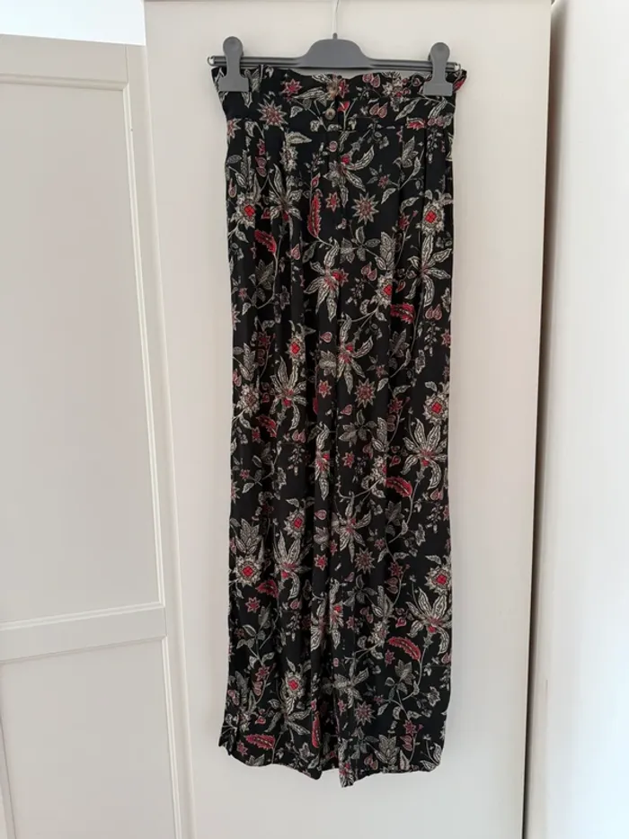 pantalon fluide fleuri neuf Promod 38 M