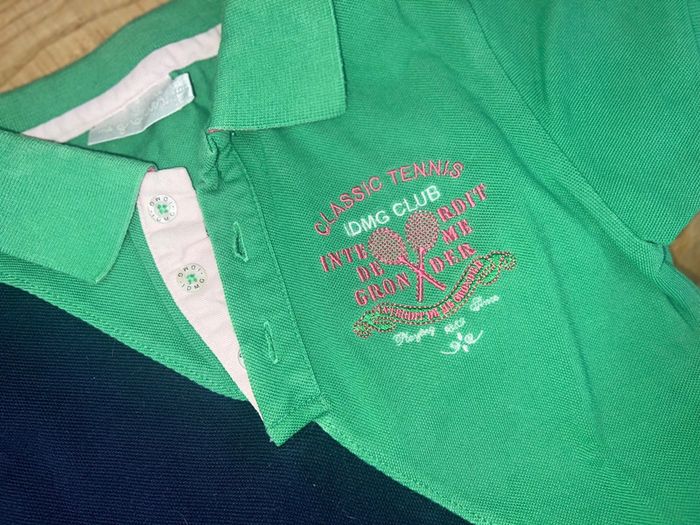 T-shirt idmg interdit de me gronder polo été garçon 6 ans vert rose - photo numéro 3