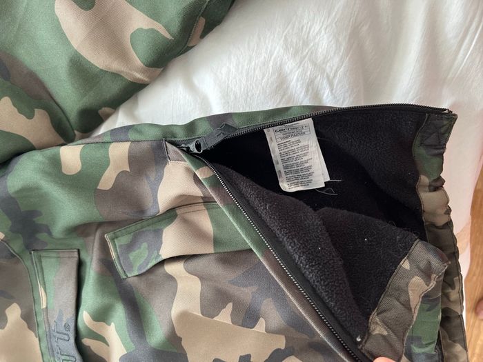 Blouson carhartt half zip avec intérieur en fourrure - photo numéro 9