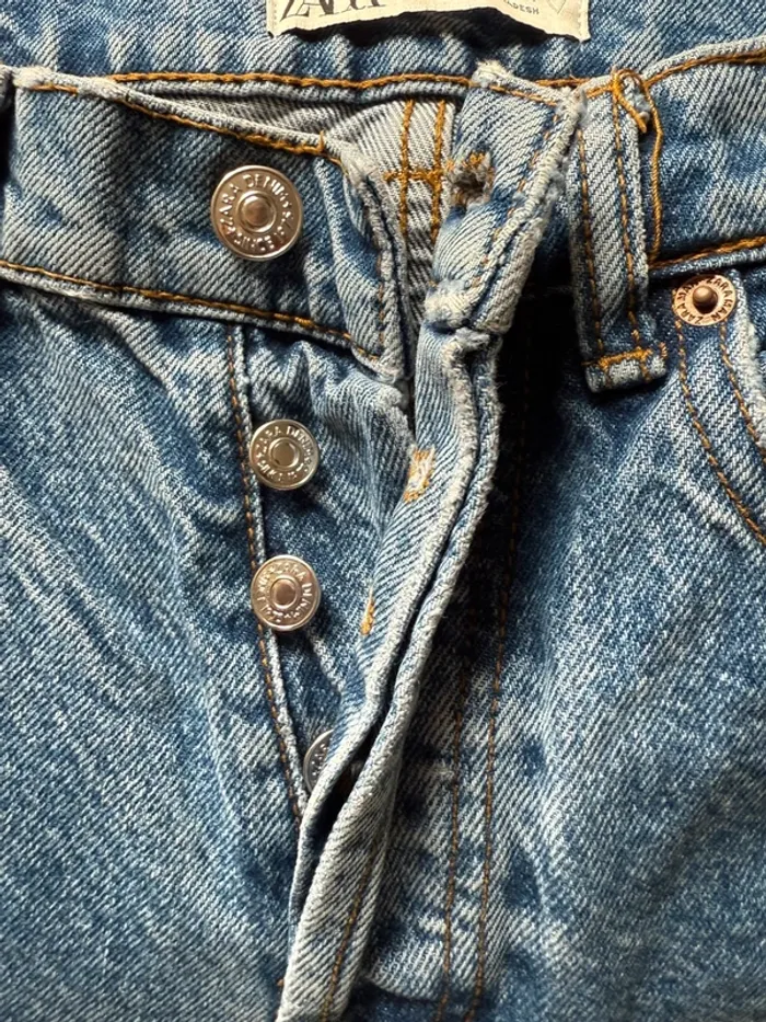 Jean mom bleu en très bon état taille 38 Zara - photo numéro 7