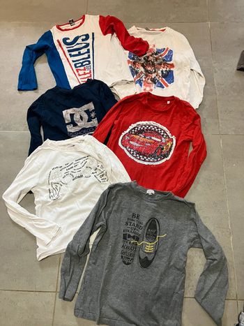 Lot 6 t-shirt manches longues 10 ans