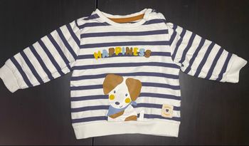Pull bébé 6 mois rayé “Happiness” – Mes Petits Cailloux