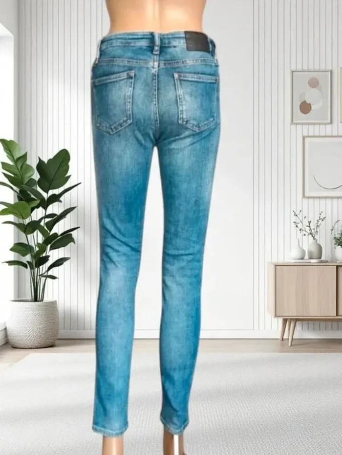 Jean Shool Rag ,coupe skinny ,taille mi-haute ,stretch - photo numéro 2